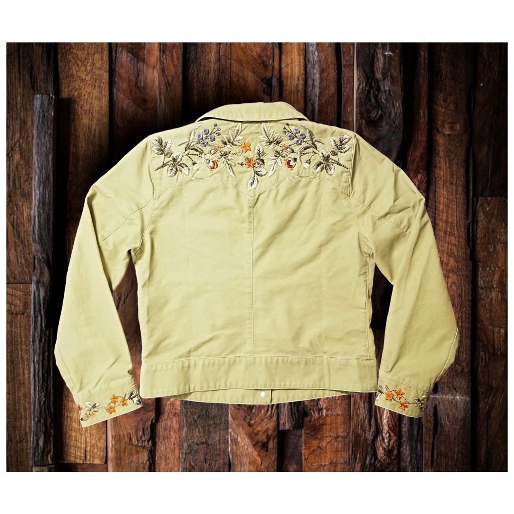 Ralph Lauren Embroidered Western Style Canvas Jacket- Women's Size Medium